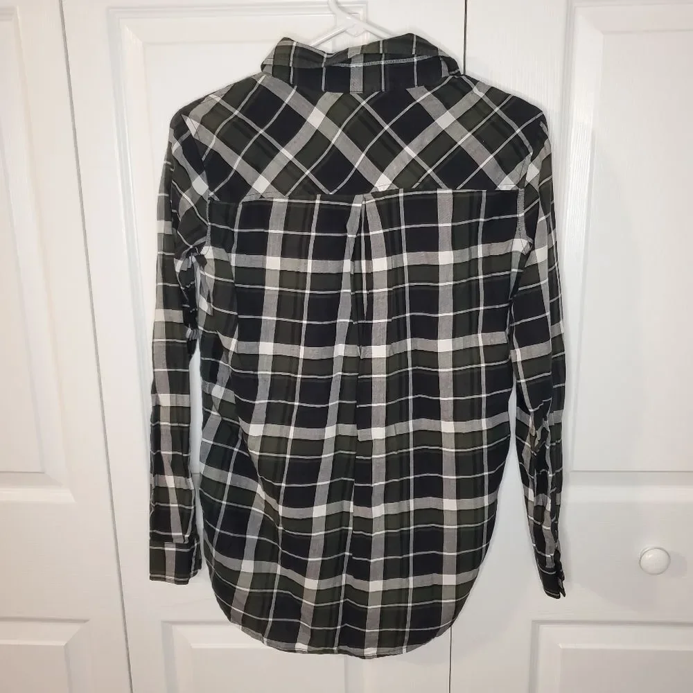 ATHLETA Plaid Button-down Shirt Women's Size XXS - Picture 4 of 6